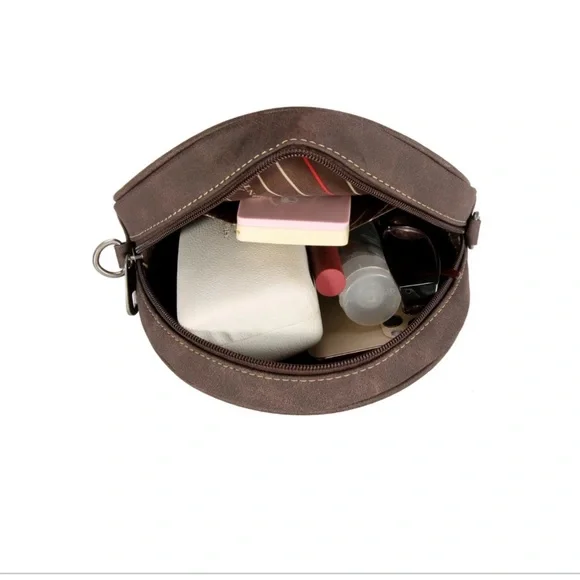 Montana West Floral Embroidered Collection Circle Bag/Crossbody Coffee - Picture 6 of 6